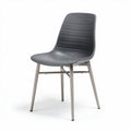 Plastic dining chair with metal legs in gray 45 x 50 x 85cm