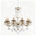 Elegant classic chandelier with crystal accents and eight light fixtures 40 x 40 x 70cm